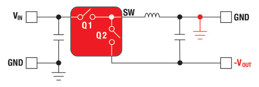 Figure 7b. Inverting buck-boost converter.
